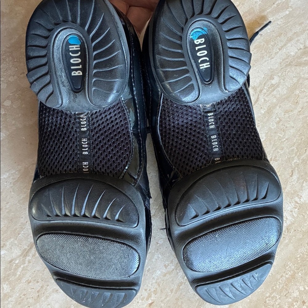 BLOCH JAZZ DANCE SHOES, Black, Practice, Leather/Mesh Lace-up, Split Sole. 9 EUC - Picture 9 of 16